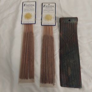 The Clay Cellar Incense Holder Burner Iridescent Clay 2 Escential Essences Packs